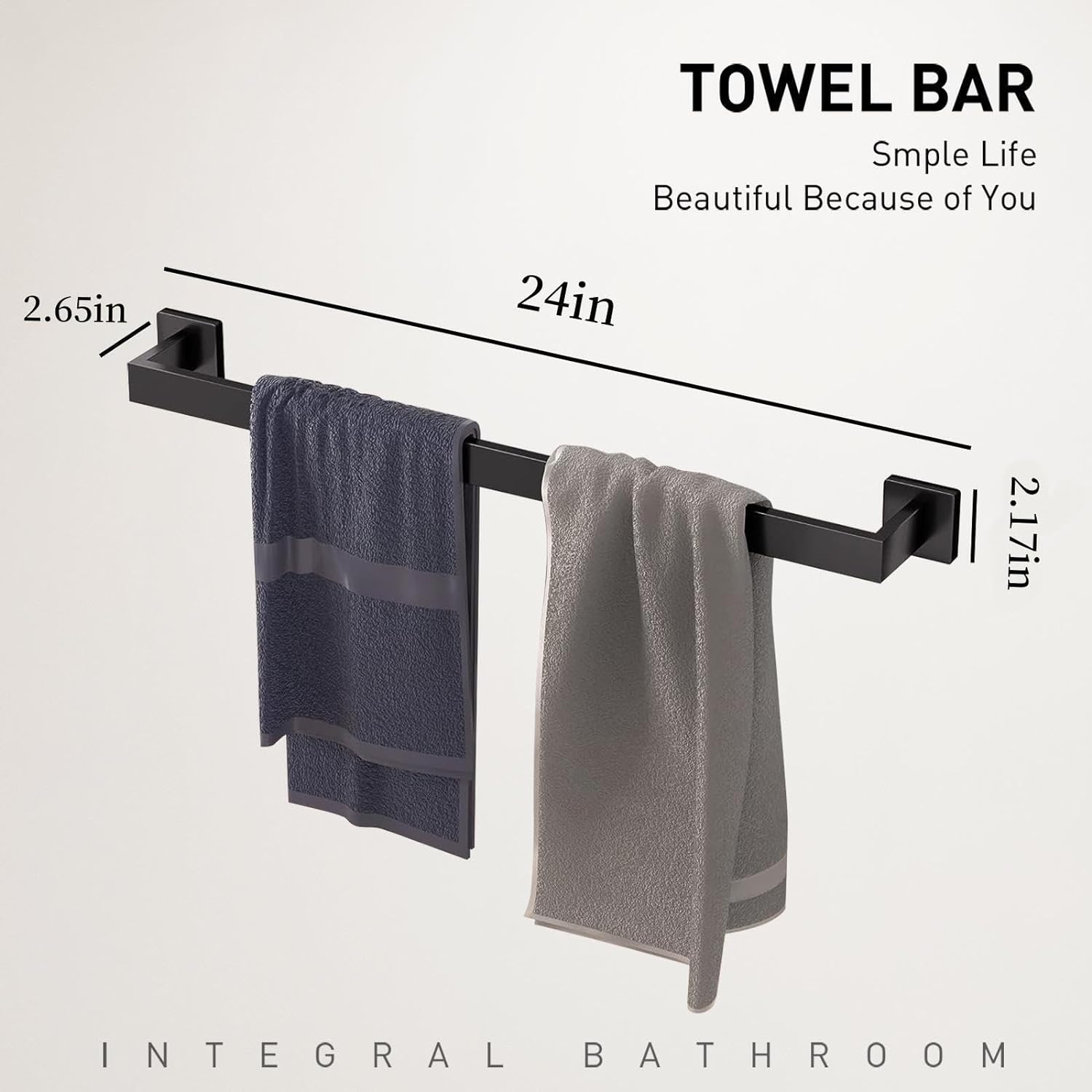 HITSLAM Matte Black Self Adhesive Towel Bar for Bathroom 18 Inch, SUS304 Stainless Steel Towel Rack Wall Mounted, Hand Towel Holder with Hardware HITSLAM Matte Black Self Adhesive Towel Bar for Bathroom 18 Inch, SUS304 Stainless Steel Towel Rack Wall Mounted, Hand Towel Holder with Hardware