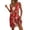 Red, variant on WAGUTH Women's Floral Print Mini Dresses Sleeveless V-Neck Shift Dress Boho Casual Summer Everyday & Beach Sundress with Side Pockets