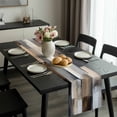 thumbnail image 2 of Grey Brown Abstract Table Runner 72 Inches Long, Oil Painting Color Blocks Kitchen Coffee Dining Table Decoration for Home Party Birthday Wedding Home Decor 18x72 Inches, 2 of 8
