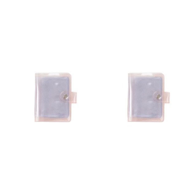 Wosthever Álbumes Mini Tarjetas Pequeñas Insertar Doble Cara Conmemorar Colección de Fotos Regalos Transparentes Lentejuelas Lindas Rosado Rosado 2piezas