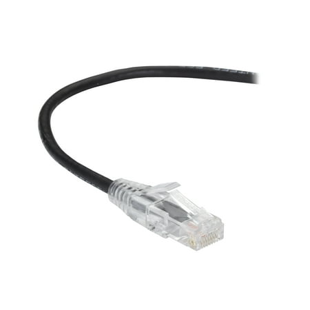 UPC: 0822088127307 | Black Box Slim-Net CAT6 250-MHz 28-AWG Stranded Ethernet Patch Cable – Unshielded  PVC  Snagless Boot  Black  7-ft.