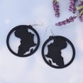 thumbnail image 2 of 5 Pares De Aretes Colgantes De Negros, Ganchos De Gancho Para Para Mujeres Dama, 2 of 9