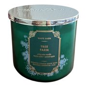 Four 4x (4)Bath and Body Works (White Barn) Tree Farm Scented 3-Wick Candle (14.5 Oz)