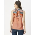 thumbnail image 4 of Moomaya Sleeveless Mandarin Collar Printed Georgette Top - Women's Stylish Top, 4 of 9