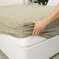thumbnail image 3 of PiccoCasa Brushed Microfiber Fitted Sheet 16" Deep Mattress Protector, Queen Khaki, 3 of 6