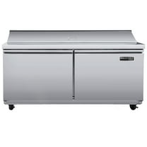 Maxx Cold V-Series 2 Door Refrigerated Sandwich and Salad Prep Station, 60"W, 17.3 cu ft, in Stainless Steel (MVR60SHC)