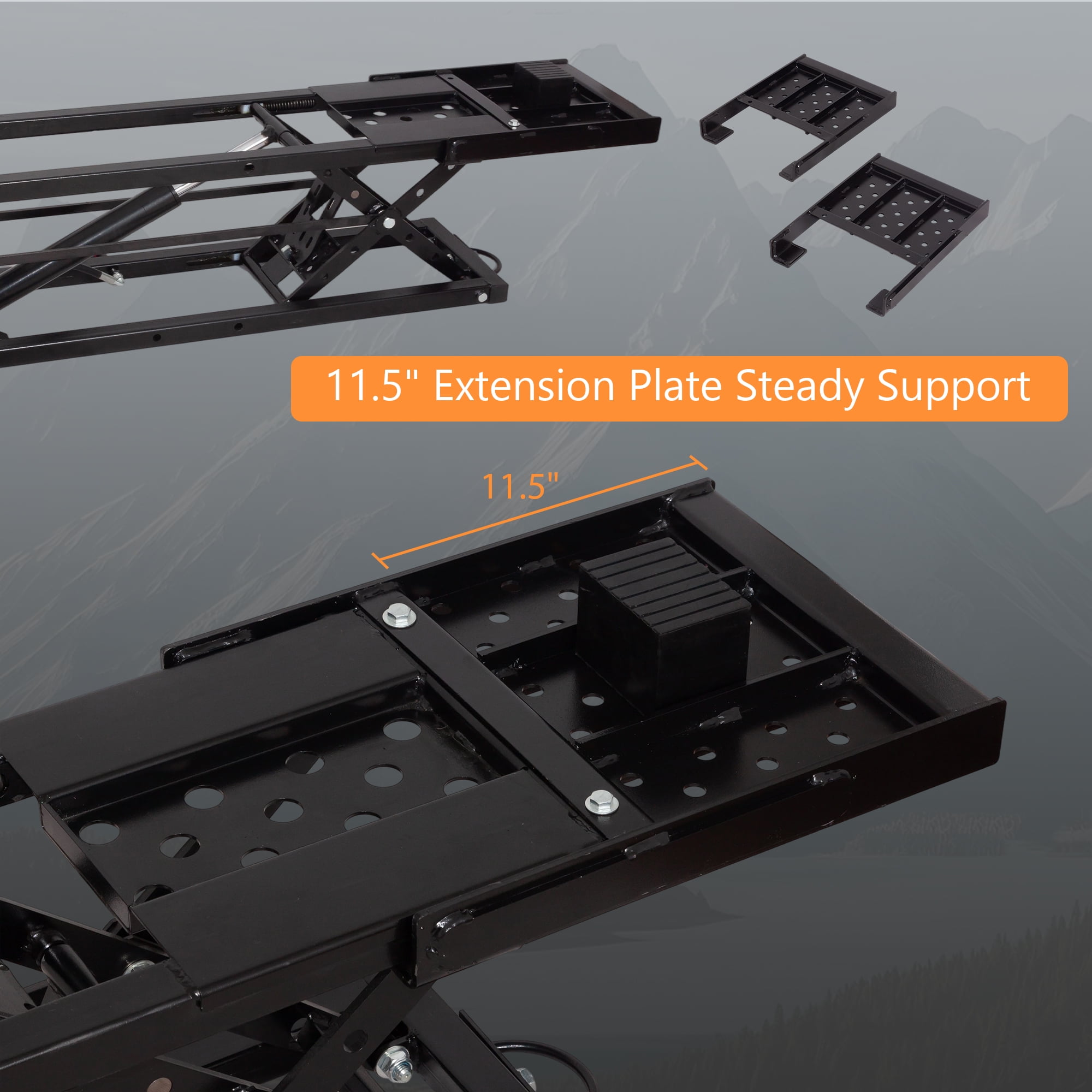 LZBEITEM Portable Car Lift 7000 LBS  26.8" Max. Height, 2-Pack Heavy-Duty Carbon Steel Truck Lift with 120V Power Unit, Automatic Car Lift Jack for Home Garage