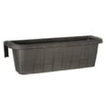 thumbnail image 4 of 24" Adjustable Railing Planter - Rattan Look - Grey, 4 of 6