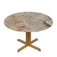 thumbnail image 3 of Orinice Marble Texture Round Table Cover Stain Resistant Washable Indoor Outdoor Tablecloth Kitchen Dining Wedding Parties Waterproof Fabric 100% Polyester 38-42, 3 of 8