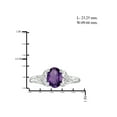 thumbnail image 2 of JewelersClub Amethyst Ring Birthstone Jewelry – 1.33 Carat Amethyst Sterling Silver Ring Jewelry with White Diamond Accent – Gemstone Rings with Hypoallergenic Sterling Silver Band, 2 of 4