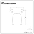 thumbnail image 5 of Simpli Home Toby 17 inch Wide Modern Industrial Metal Accent Table in Gold Iron, Assembled, 5 of 9