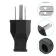 thumbnail image 3 of 4 Pcs Prise Électrique Lame Droite Prise Angle 15A 125V Rallonge (Prise US), 3 of 8
