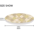 thumbnail image 4 of Printed Round Gold Marble Geometric Design Ceramic Coasters with Cork-Backed for Coffee Drink Cup Mat Absorbent Stone Coaster Set of 1/2/4, 4 of 5