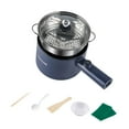 thumbnail image 3 of Olla eléctrica de 1,8 l, aparato de cocina antiadherente, mini sartén eléctrica para saltear, guisar, cocinar al , , ramen y pasta. Azul, 3 of 9