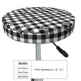thumbnail image 4 of Lsque Black Tartan Plaid Round Bar chair cushion covers Velvet Fabric Premium Comfort Protects from Scratches and Stains for 14-17 Inch Chair- 12 inch, 4 of 7