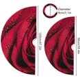thumbnail image 3 of FMSHPON Valentine's Mother's Day Red Rose Xmas Christmas Tree Skirt Stand Mat for Holiday Party Decoration Indoor Outdoor 48 inches, 3 of 6