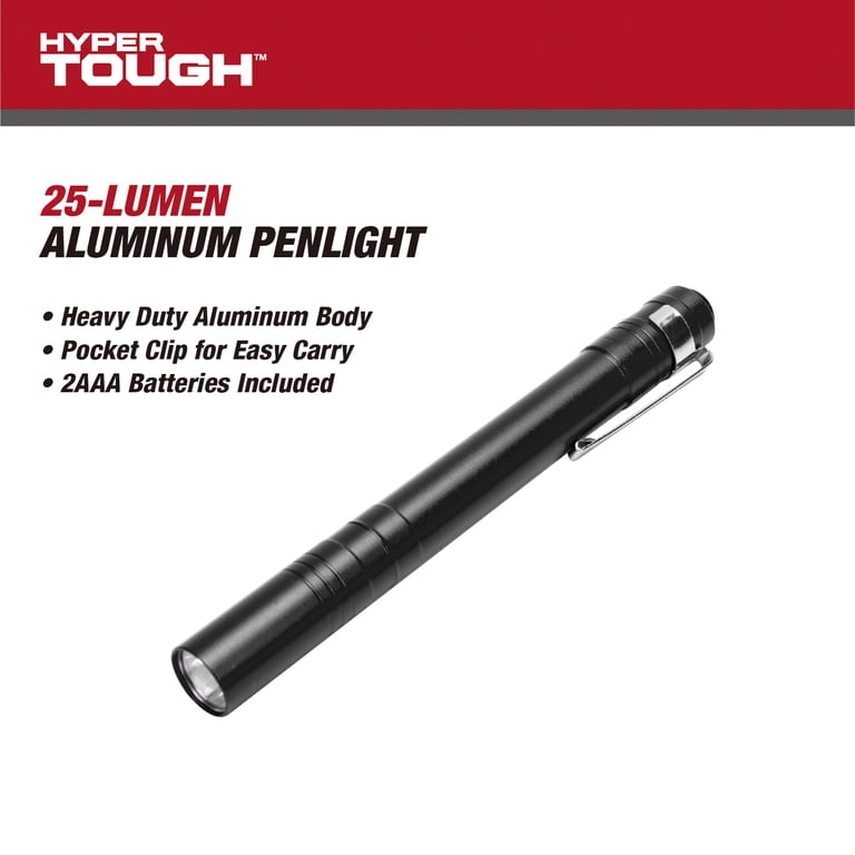  Man ペンライト Hyper Tough 25-Lumen Black Penlight with Durable Aluminum Design