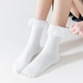 thumbnail image 2 of YooGuoGuo Womens Crew Socks Lace Ruffle Frilly Cotton Cute Princess Ankle Dress Socks for Girl 6 Pack, 2 of 7