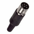 thumbnail image 1 of CA083 - DIN PLUG 6POS INLINE PLASTIC BLK 240 DEGREES W/STRAIN RELIEF, 1 of 1