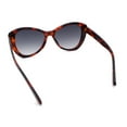 thumbnail image 7 of Womens Oversized Cat Eye Minimal Plastic Retro Diva Sunglasses Tortoise - Smoke, 7 of 7