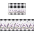 thumbnail image 2 of Kitchen Rugs and Mats Set of 2, Purple Lavender Flower Butterfly Non-Slip Floor Doormat Comfort Area Runner Rug and Mat, Farmhouse Plant Buffalo Checker Indoor Entrance Carpet Home Decor, 2 of 6