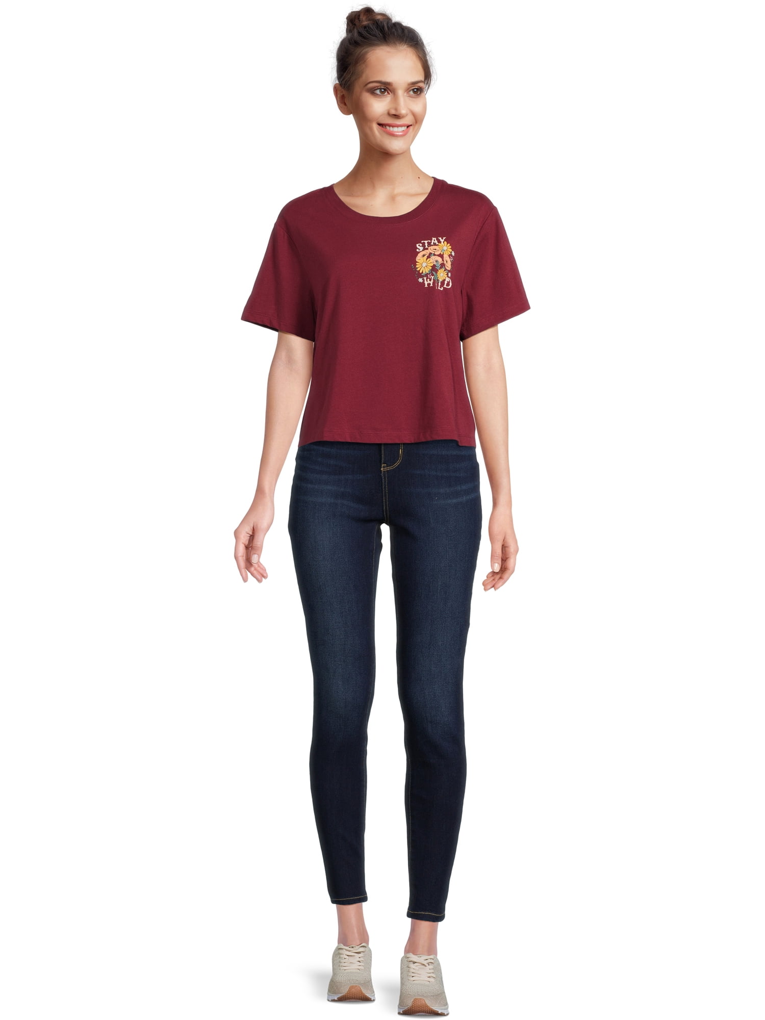 Self Esteem Juniors Crewneck Boyfriend Graphic Tee, Sizes S-XL