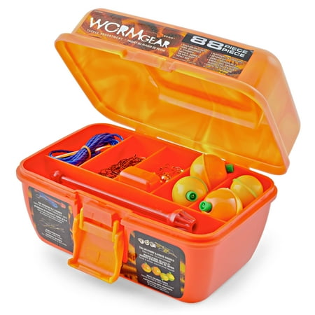 South Bend® WormGear Tackle Box, 88pc (Orange) (The Best Fishing Tackle Box)