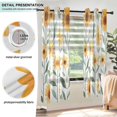 thumbnail image 3 of Yayeee Window Curtains Set of 2 for Living Room Light Filtering 63"x52", Sunflowers and Leaves Pattern, 3 of 7