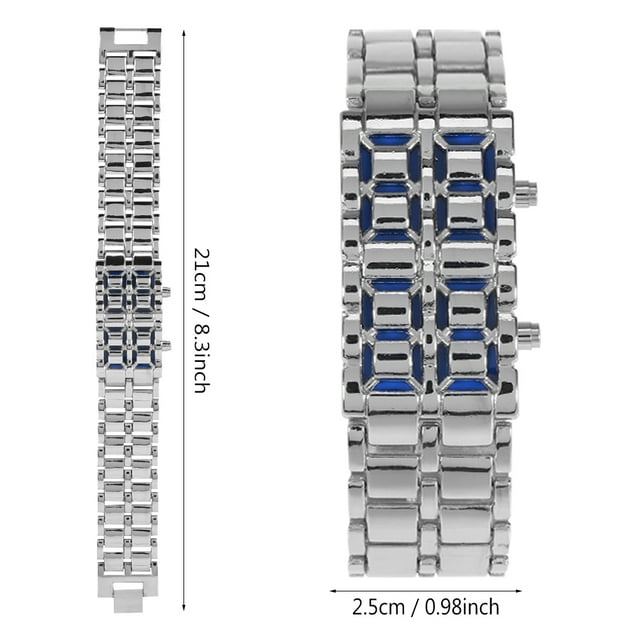 Reloj de pulsera LED Jadeshay Acero para parejas elegante Y moderno A