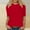 Red, variant on Ussuma Summer Fashion Women's Top Loose Elbow-Length Crew Neck Solid Color Pullover Blouse for Women Fashion Dressy Casual Work Weekend Beach L Red