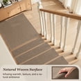 thumbnail image 3 of SIXHOME Non Slip Stair Treads for Wooden Steps Square Natural Woven Carpet Stair Tread Rubber Backing Washable Polyester Stair Rugs Stair Mats Indoor for Stairs and Landing Tan, 3 of 7