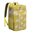 thumbnail image 1 of Funny Llama Print Backpack Cooler – Leakproof Lunch Bag with Adorable Alpaca Pattern for Travel, Camping & Work, 1 of 6