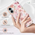 thumbnail image 2 of Case for Samsung Galaxy A14 4G Phone case, cute floral design, magnetic shockproof heavy-duty protection, 2 of 6
