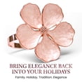 thumbnail image 5 of Juego de 12 servilleteros de Pascua, servilleteros navideños, servilleteros de otoño, servilleteros de flores de oro rosa para mesa elegante, 5 of 5