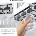 thumbnail image 5 of Estante para copas de vino Brillar debajo del gabinete 4 niveles negro, 5 of 5