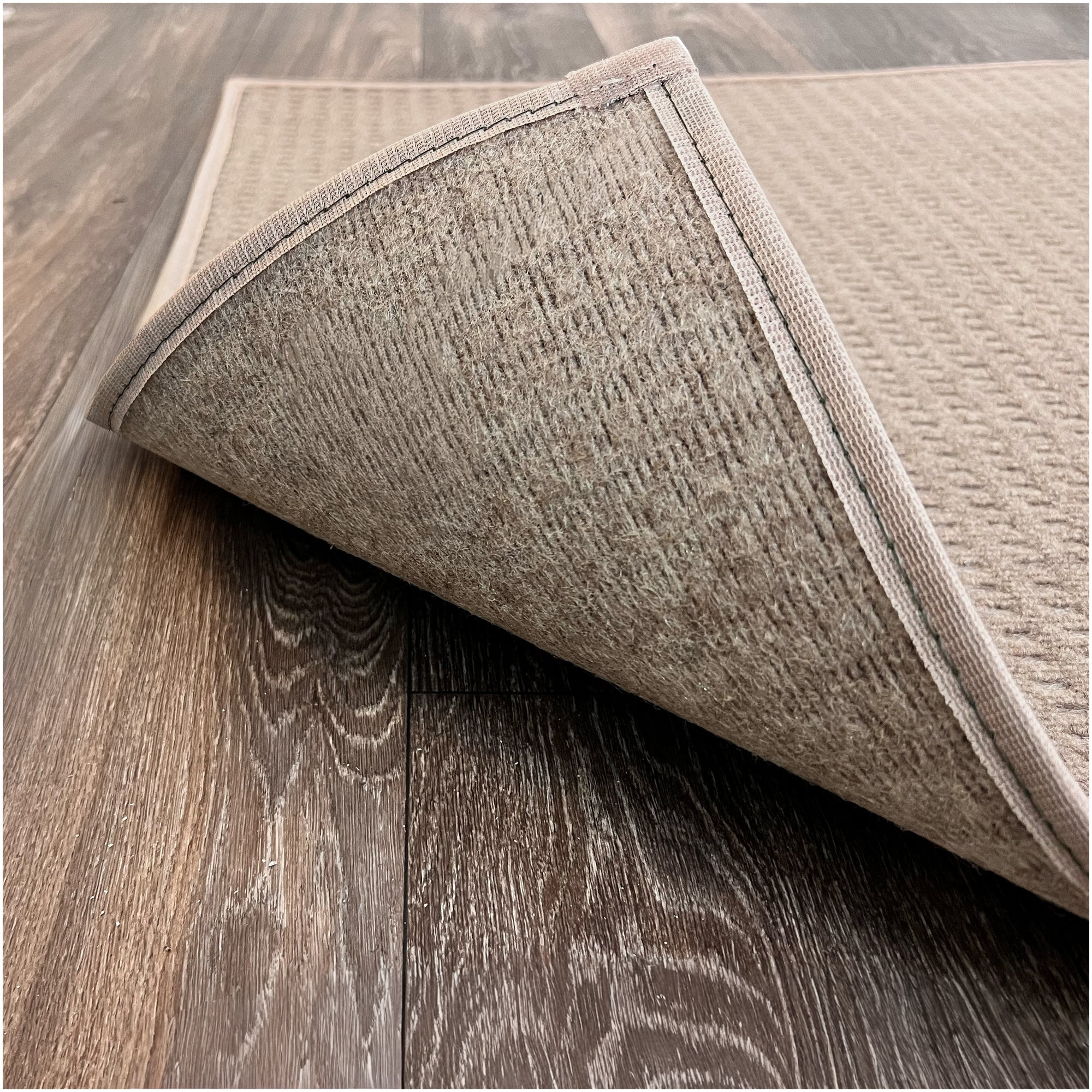 12'x12' Soft and Durable Interlace Indoor - Outdoor Area Rugs Lightweight and Flexible for Easy Cleaning and Transport (Color: Taupe)