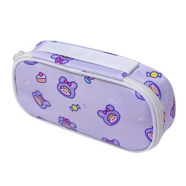 Large Capacity Colored Canvas Storage Pouch Marker Pen Pencil Case Big Capacity Pencil Case Large Pencil Pouch Aesthetic Supply for Girls Adults School Supplies for Kids for Adult Office College
