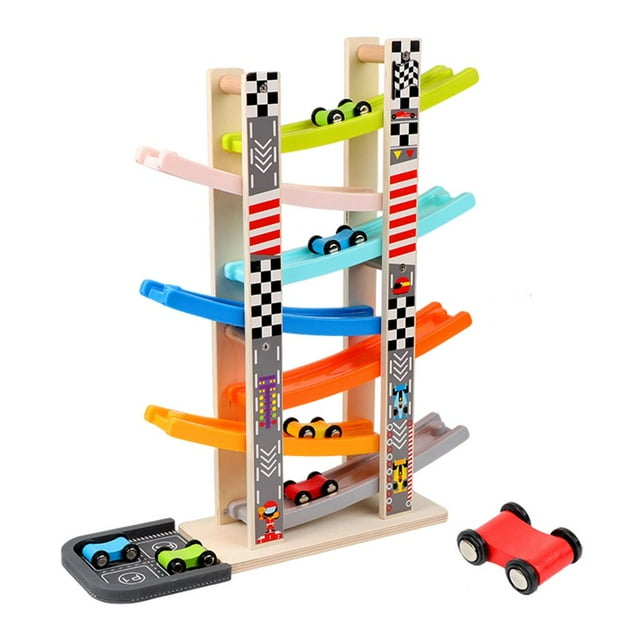 Wooden Race Car Ramp Racer Glider Toy Car Slide Car Vehicle - Walmart.com