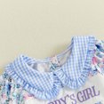 thumbnail image 6 of Cjfdfy Newborn Baby Girl Girl Floral Fall Outfit Romper Daddy's Girl Floral Print Long Bubble Sleeve Doll Collar Bowknots Jumpsuit Baby Cute Sweet Fall Winter Outfit 0-18 Months, 6 of 9