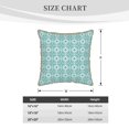 thumbnail image 4 of Fotbe Blue Print Pattern Velvet Decorative Throw Pillow Covers with Elegant Piping, Soft Plush Cushion Cover for Sofa, Bed, Car, Office-16"x16", 4 of 8