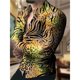 thumbnail image 1 of Camisas sociales vintage de manga larga para hombres, camisas casuales de gran tamaño, blusas con botones y estampado de tigre, ropa para hombres, ropa para fiestas al aire libre, 1 of 6