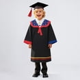 thumbnail image 5 of WELOIJEVBE Boys Girls Primary School Graduation Cap and Gown Graduation Celebration Dress Outfit Black Cap and Gown for Kindergarten 3-4 Years, 5 of 6