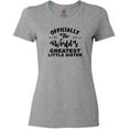 thumbnail image 3 of Inktastic Officially the World's Greatest Little Sister Women's T-Shirt, 3 of 5