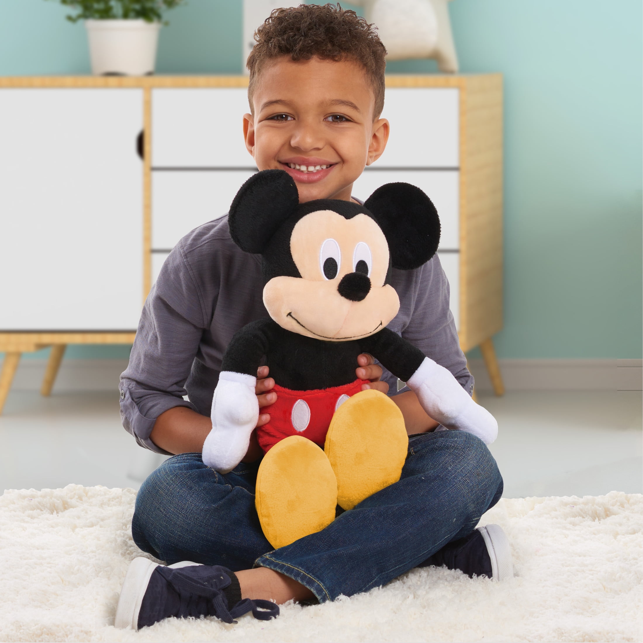 Disney Classic Mickey Mouse 19inch Tall Fun Plush Stuffed Animal, Kids Toy for Ages 2+  (图2) Disney Classic Mickey Mouse 19inch Tall Fun Plush Stuffed Animal, Kids Toy for Ages 2+  (图2)