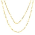 thumbnail image 5 of Nuragold 10k Real Yellow Gold Figaro Link 3.5mm Chain Necklace (16"-30") Italian Jewelry for Men & Women, 5 of 9