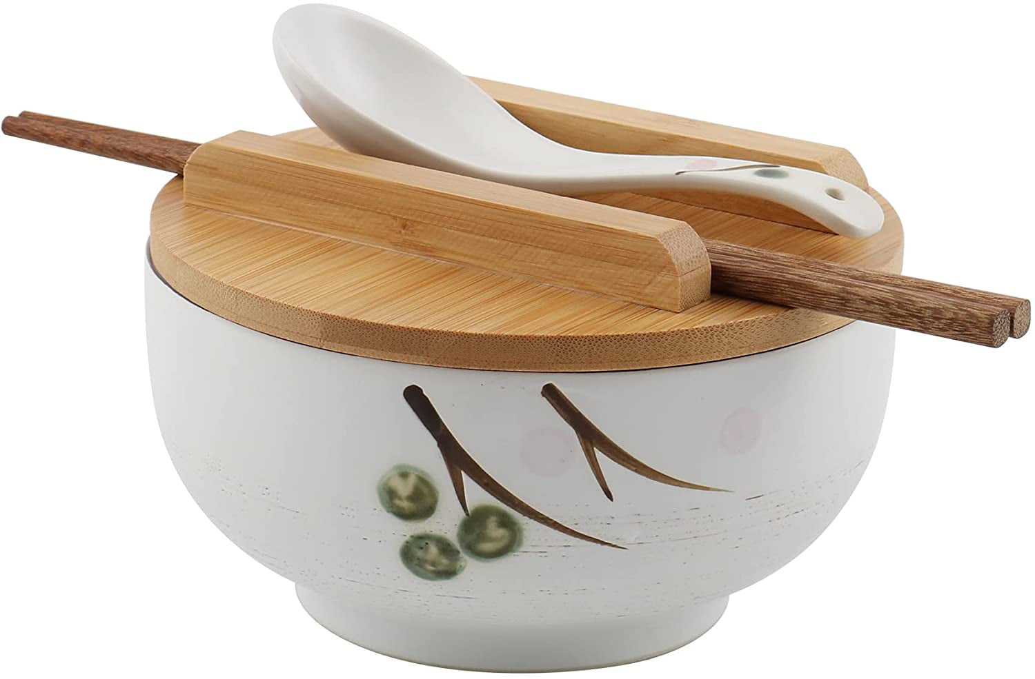 Ceramic Rice Noodle Bowl Made in Japan Hand-painted Under-glaze Tableware Retro 