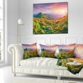 thumbnail image 3 of Designart Pretty Colorful Sunset in Mountains - Landscape Photography Throw Pillow - 16x16, 3 of 5