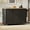 Black, variant on Kitchen Island Cart With Storage, Rolling Kitchen Island Cart With Drop Leaf, Storage Rack, Towel Rack And Adjustable Shelves, Mobile Table Cart For Dining Room