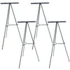 U.S. Art Supply 66" Boardroom Black Aluminum Flipchart Display Easel (Pack of 4) and Presentation Stand, Floor Tabletop