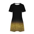 thumbnail image 4 of Lindreshi Summer Dresses for Women Clearance under 10.00 Fashion Women's Dresses Summer Casual Rounk Neck Short Sleeve Printing Dress, 4 of 6
